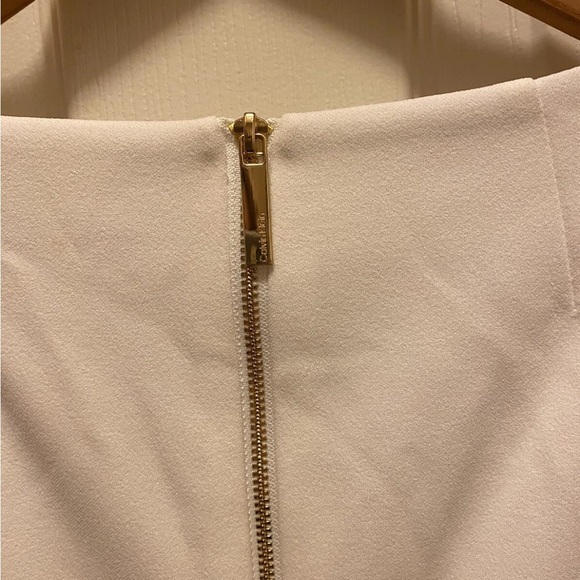 Calvin Klein Women's Off- White Dress with Ruffle Sleeves Sz 4 NWT - Picture 10 of 14